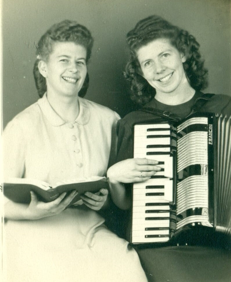 Juanita and friend during revival