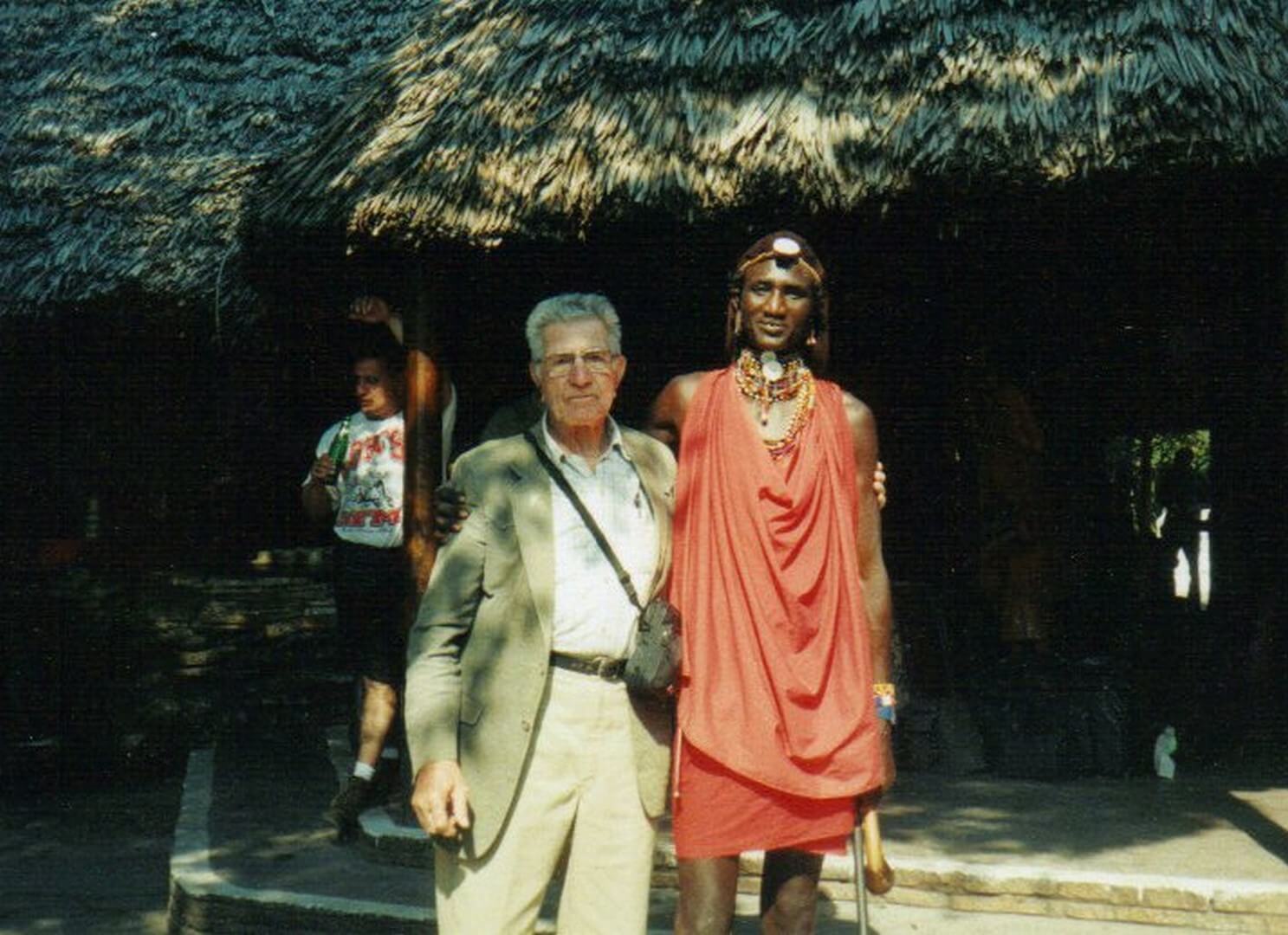 Basil with Maasai member