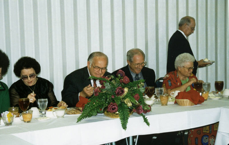 candid of people eating