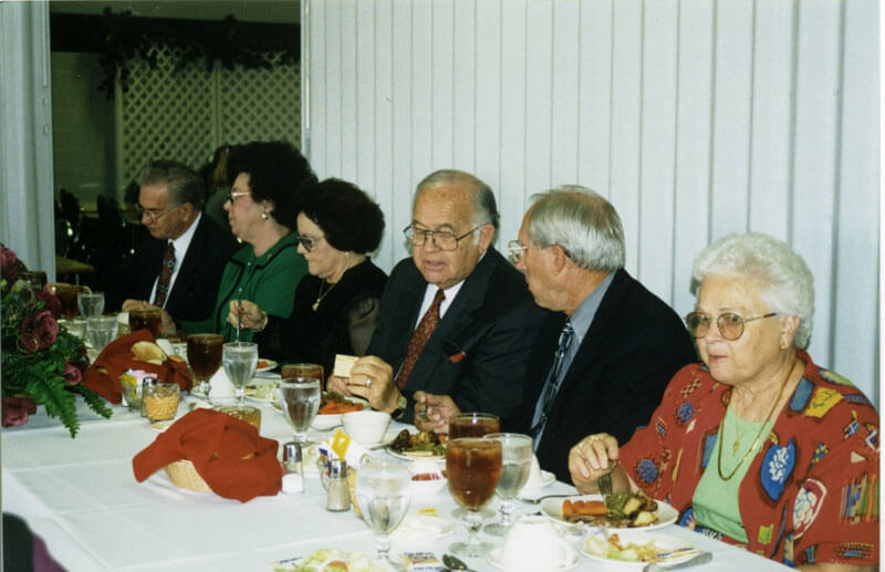 people eating at table