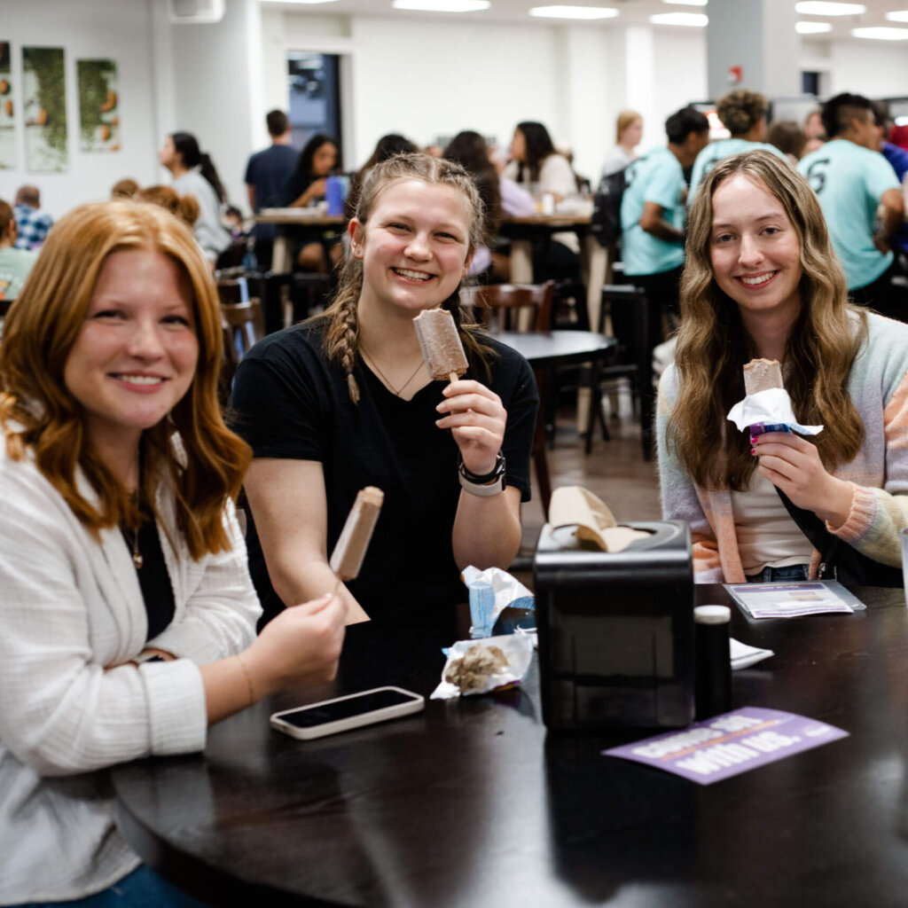 Students eating