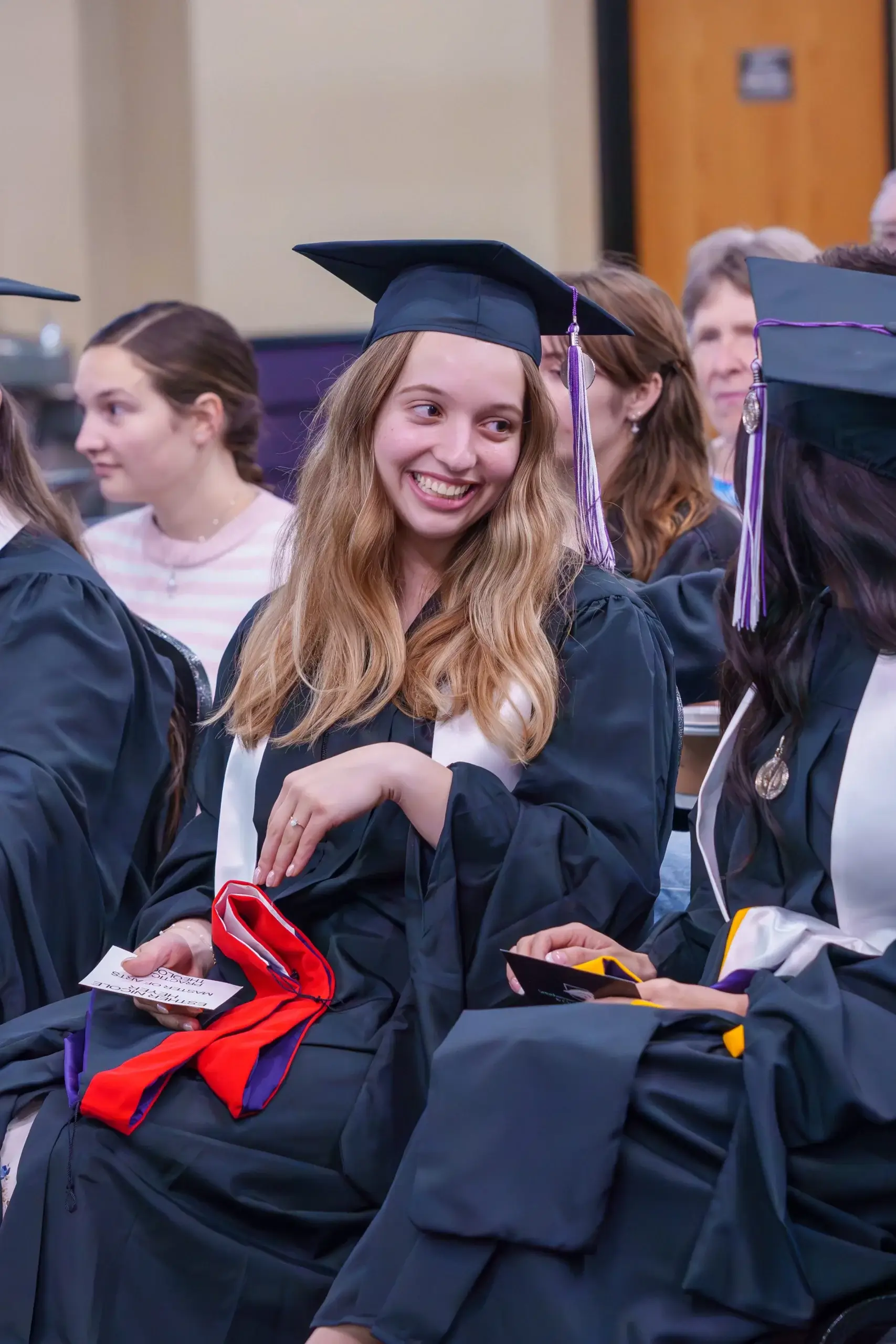 Student at hooding ceremony