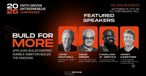 poster for faith driven entrepreneur conference