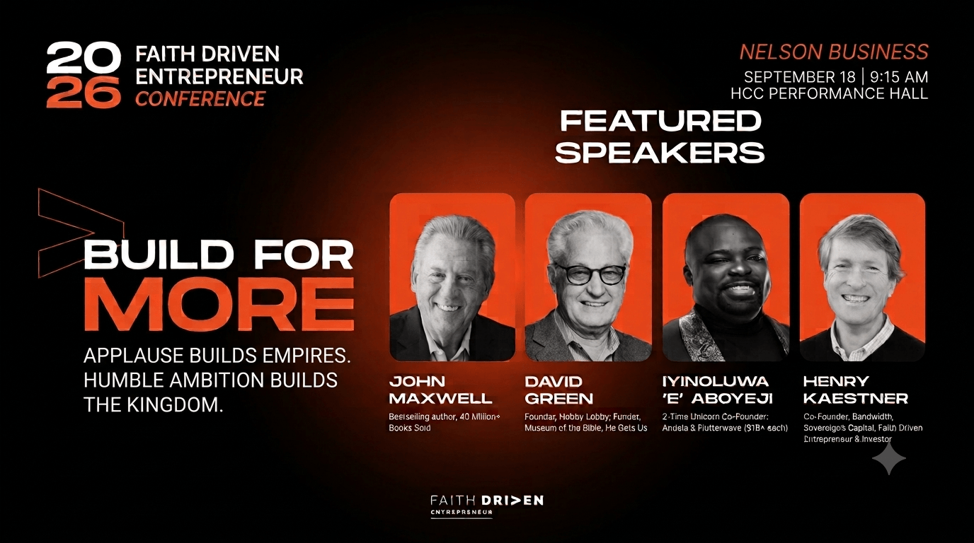 poster for faith driven entrepreneur conference