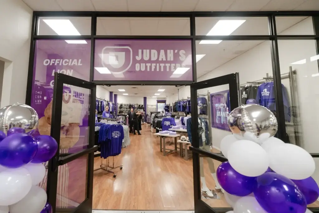 Front doors of Judah's Outfitters