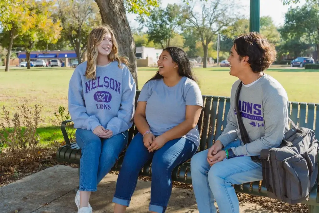 students sitting and talking